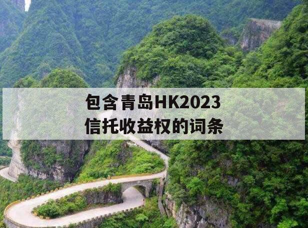 包含青岛HK2023信托收益权的词条