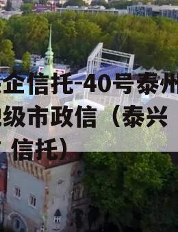 央企信托-40号泰州地级市政信（泰兴 政信 信托）