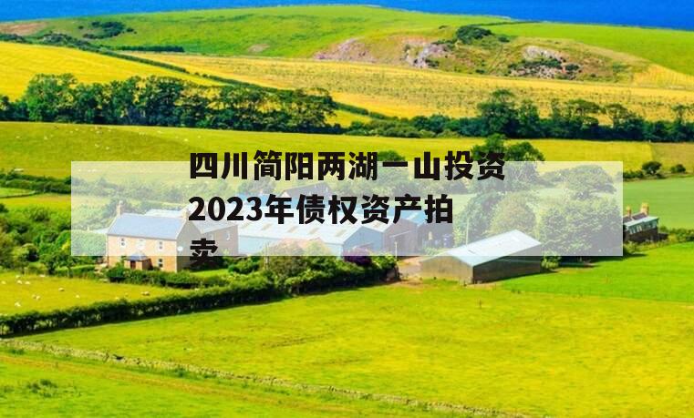 四川简阳两湖一山投资2023年债权资产拍卖