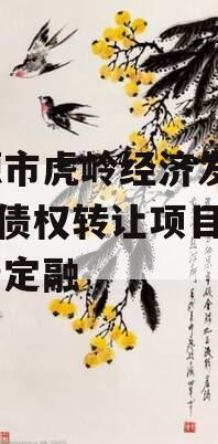 济源市虎岭经济发展2023债权转让项目政府债定融