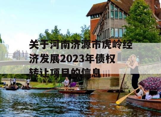 关于河南济源市虎岭经济发展2023年债权转让项目的信息