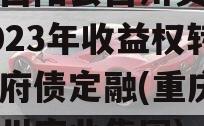 重庆酉阳县酉州实业资产2023年收益权转让政府债定融(重庆酉阳酉州实业集团)