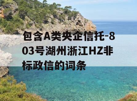 包含A类央企信托-803号湖州浙江HZ非标政信的词条