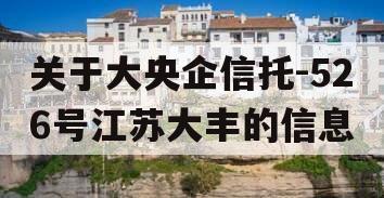 关于大央企信托-526号江苏大丰的信息