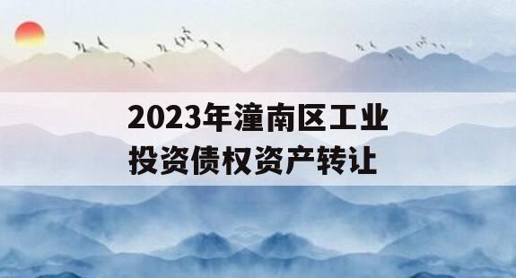 2023年潼南区工业投资债权资产转让
