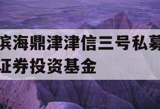 滨海鼎津津信三号私募证券投资基金