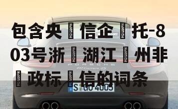 包含央‮信企‬托-803号浙‮湖江‬州非‮政标‬信的词条