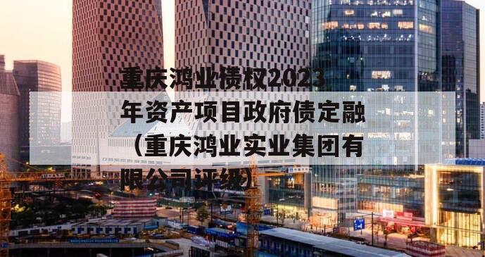 重庆鸿业债权2023年资产项目政府债定融（重庆鸿业实业集团有限公司评级）