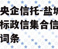 包含央企信托-盐城大丰非标政信集合信托计划的词条