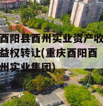 酉阳县酉州实业资产收益权转让(重庆酉阳酉州实业集团)