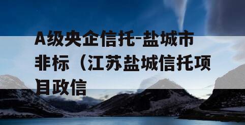 A级央企信托-盐城市非标（江苏盐城信托项目政信
）