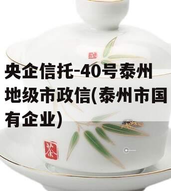 央企信托-40号泰州地级市政信(泰州市国有企业)