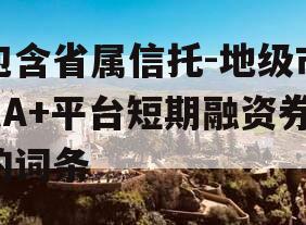 包含省属信托-地级市AA+平台短期融资券的词条