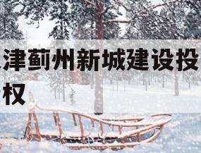 天津蓟州新城建设投资债权