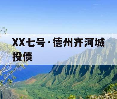 XX七号·德州齐河城投债