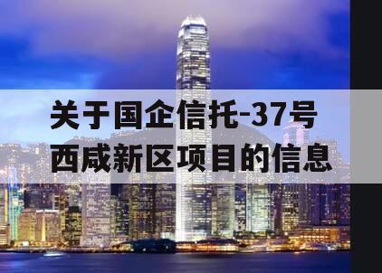 关于国企信托-37号西咸新区项目的信息