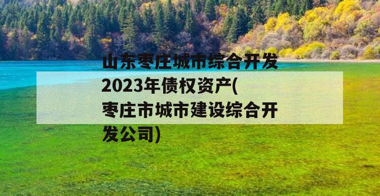 山东枣庄城市综合开发2023年债权资产(枣庄市城市建设综合开发公司)