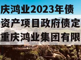 重庆鸿业2023年债权资产项目政府债定融（重庆鸿业集团有限公司）