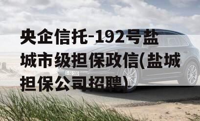 央企信托-192号盐城市级担保政信(盐城担保公司招聘)