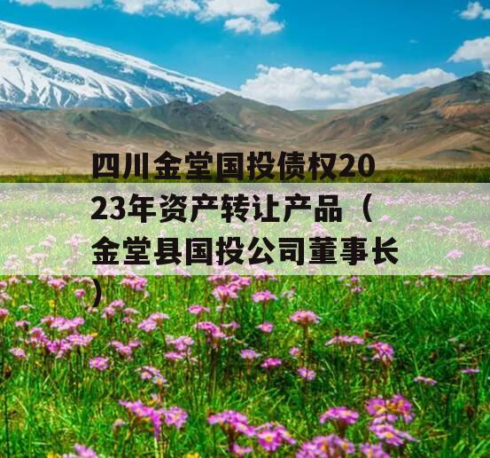 四川金堂国投债权2023年资产转让产品（金堂县国投公司董事长）