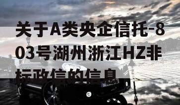 关于A类央企信托-803号湖州浙江HZ非标政信的信息