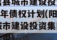 阳信县城市建设投资2023年债权计划(阳信城市建设投资集团有限公司)