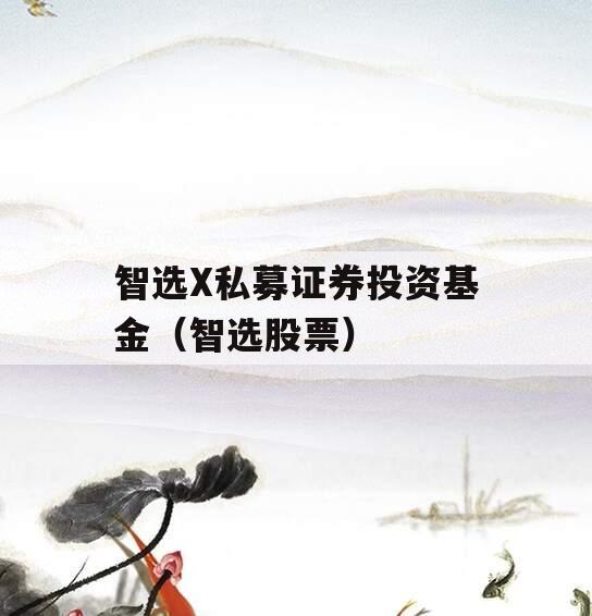 智选X私募证券投资基金（智选股票）
