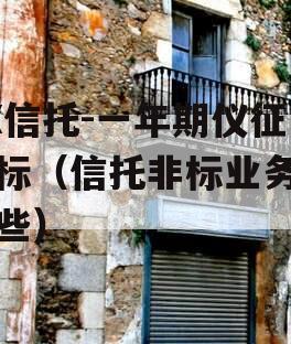 XX信托-一年期仪征非标（信托非标业务有哪些）