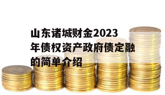 山东诸城财金2023年债权资产政府债定融的简单介绍