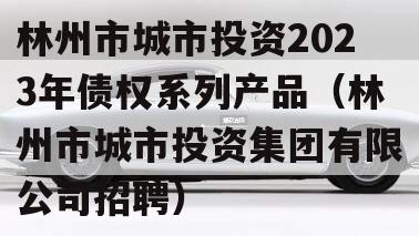 林州市城市投资2023年债权系列产品（林州市城市投资集团有限公司招聘）