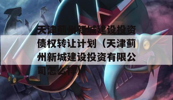 天津蓟州新城建设投资债权转让计划（天津蓟州新城建设投资有限公司怎么样）
