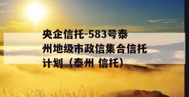 央企信托-583号泰州地级市政信集合信托计划（泰州 信托）