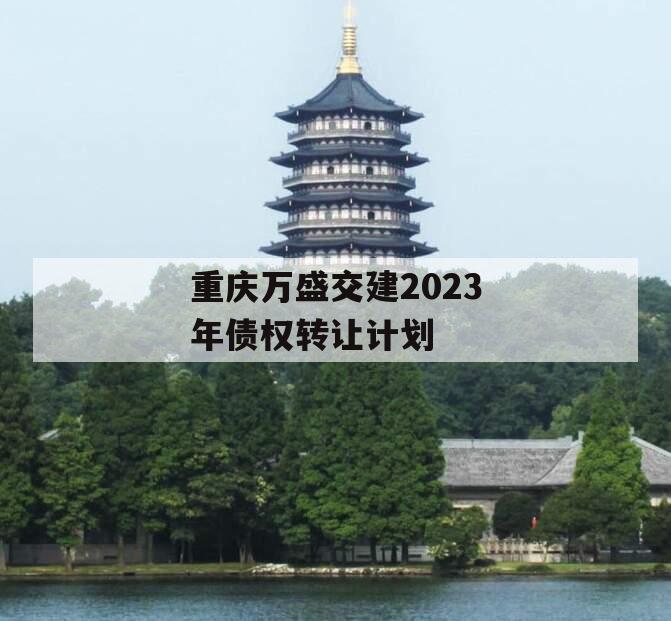 重庆万盛交建2023年债权转让计划