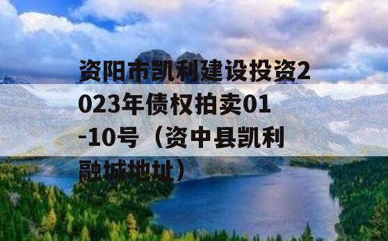 资阳市凯利建设投资2023年债权拍卖01-10号（资中县凯利融城地址）