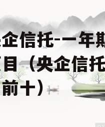 大央企信托-一年期盐城项目（央企信托公司排名前十）