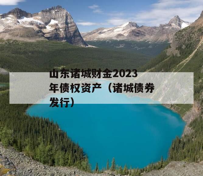 山东诸城财金2023年债权资产（诸城债券发行）