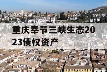 重庆奉节三峡生态2023债权资产