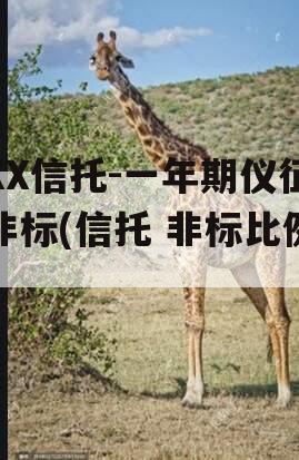 XX信托-一年期仪征非标(信托 非标比例)