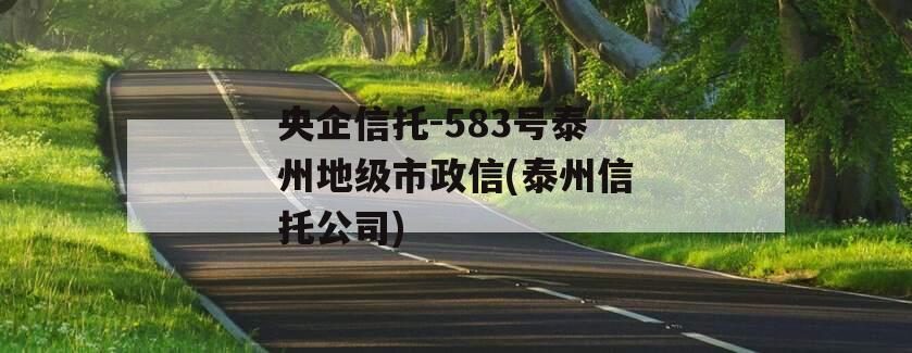 央企信托-583号泰州地级市政信(泰州信托公司)
