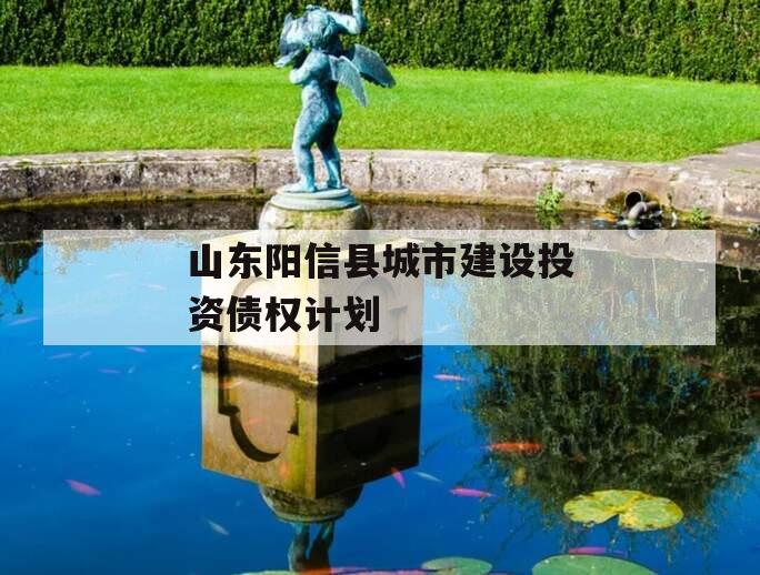 山东阳信县城市建设投资债权计划