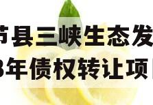 奉节县三峡生态发展2023年债权转让项目