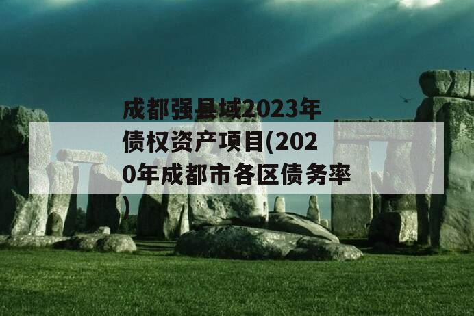 成都强县域2023年债权资产项目(2020年成都市各区债务率)