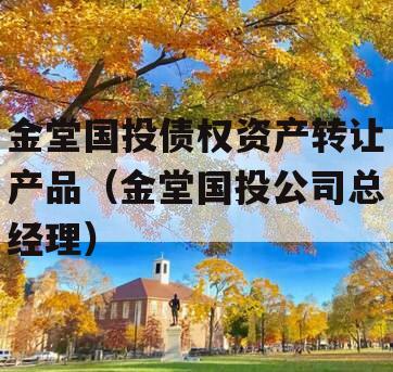 金堂国投债权资产转让产品（金堂国投公司总经理）