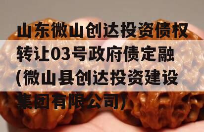 山东微山创达投资债权转让03号政府债定融(微山县创达投资建设集团有限公司)