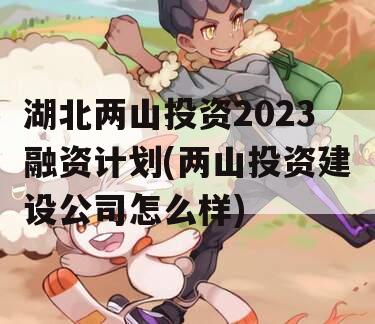 湖北两山投资2023融资计划(两山投资建设公司怎么样)
