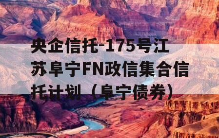 央企信托-175号江苏阜宁FN政信集合信托计划（阜宁债券）