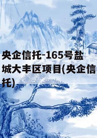 央企信托-165号盐城大丰区项目(央企信托)
