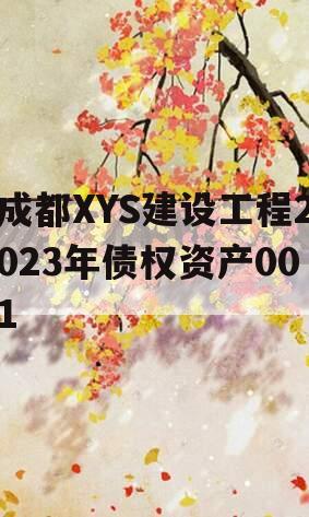 成都XYS建设工程2023年债权资产001