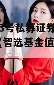 智选3号私募证券投资基金(智选基金值得买吗)