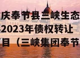 重庆奉节县三峡生态发展2023年债权转让项目（三峡集团奉节）
